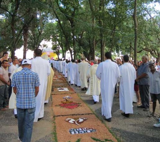 Imagem da celebração de Corpus Christi em 2018